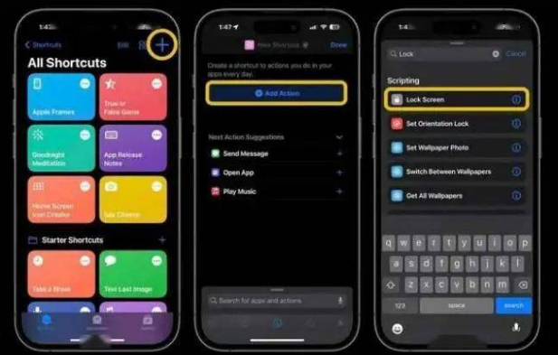 顺河回族苹果14锁屏维修店分享iPhone14升级iOS16.4后如何创建锁屏快捷方式 